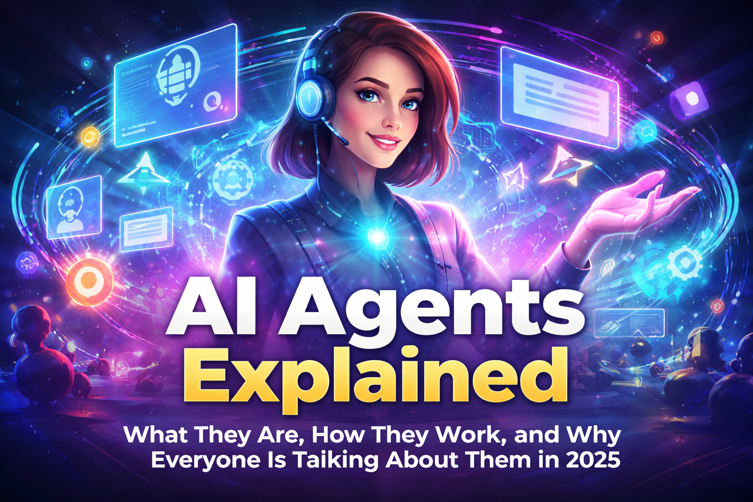 Illustration showing an AI agent using tools, memory, and reasoning to perform tasks autonomously